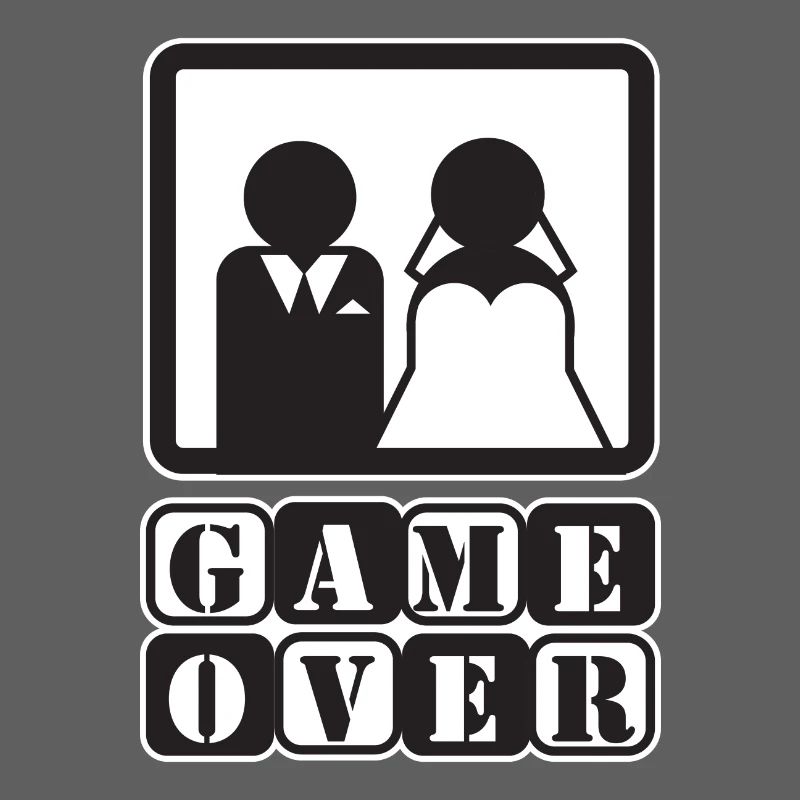 Junggesellenabschied Junggesellin Game Over Spruch