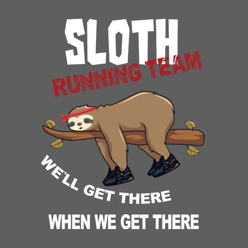 Funny Sloth Running Team Design