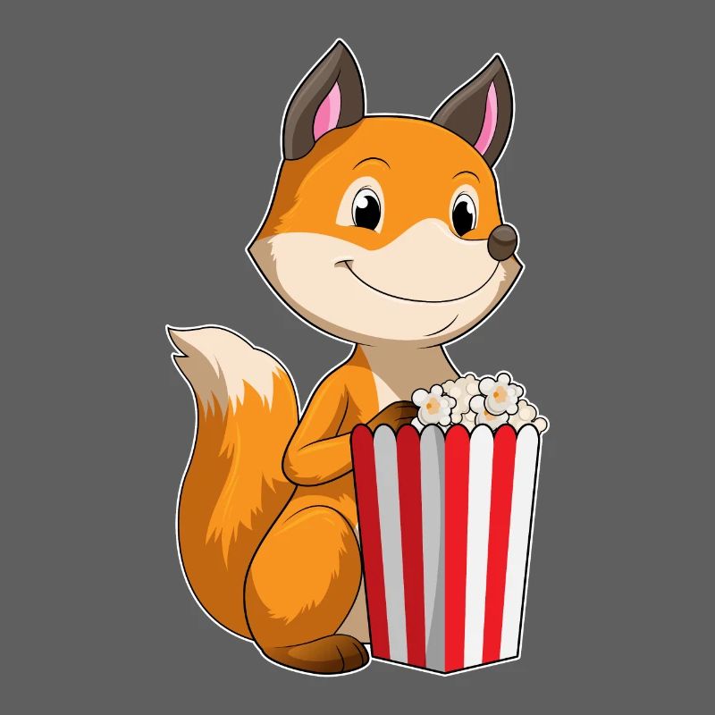 Renard au pop-corn