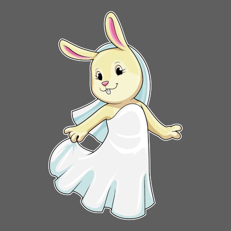 bunny bride veil wedding