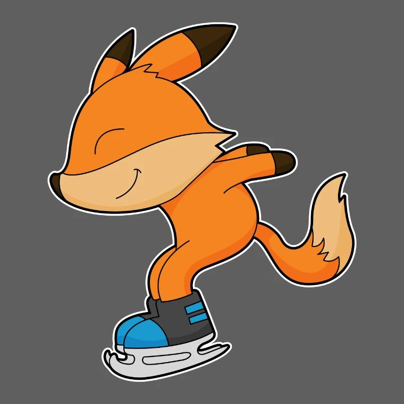 Fuchs Eislaufen Schlittschuhe