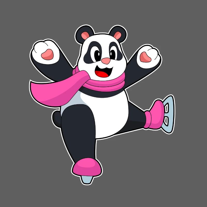 Panda patins à glace