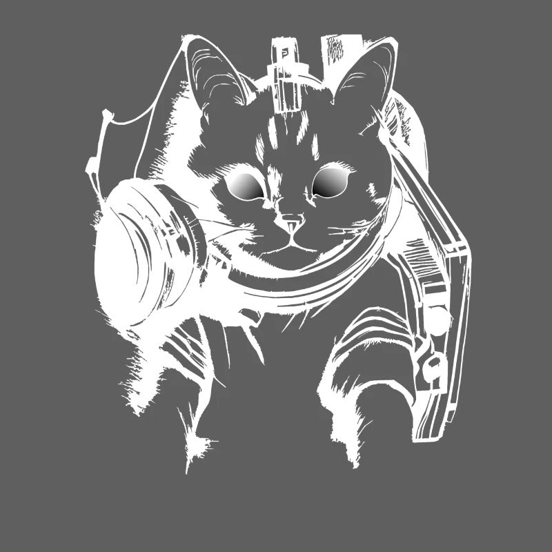 DJ Chat en blanc