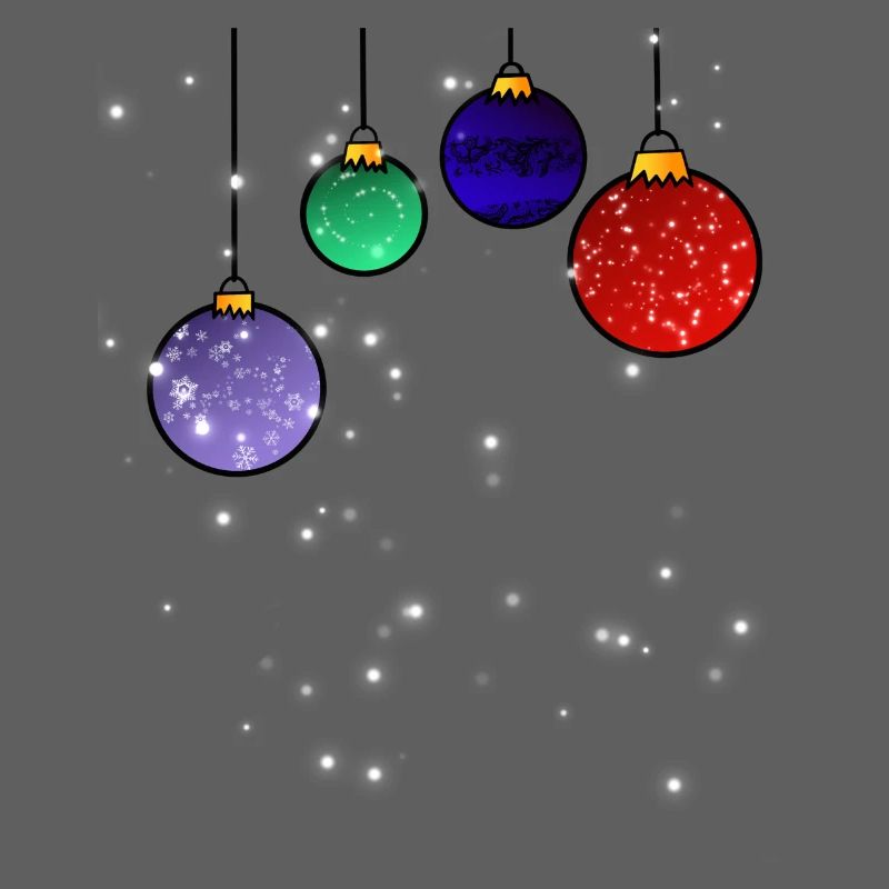 Boules d’arbre de Noël avec flocons de neige