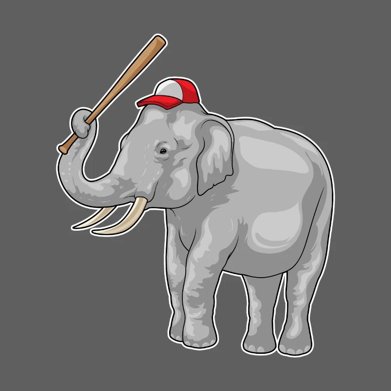 Elephant Baseball Baseball Bat