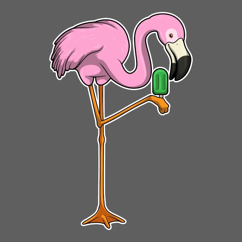 Flamingo Eis am Stiel