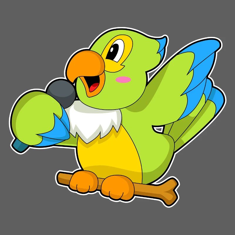 Parrot Singer Microphone Chant