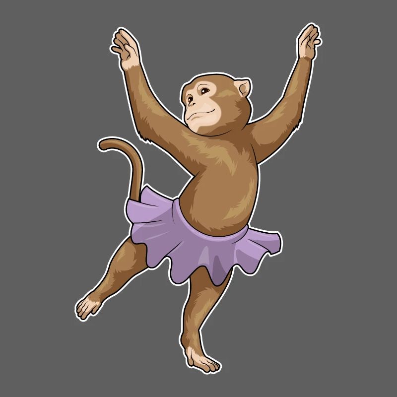 Danse de ballet de ballerine singe
