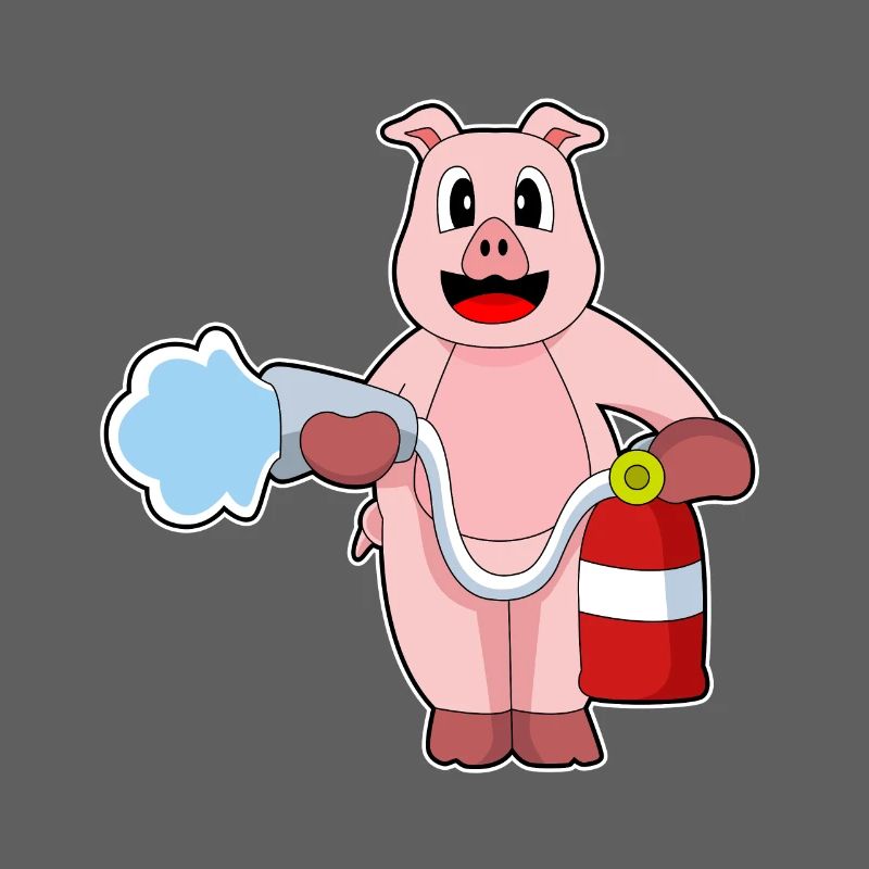 Pig Firefighter Fire Hose Fire Hose Fire Brigade