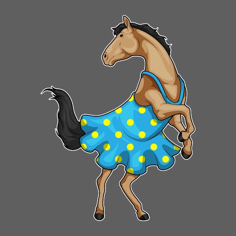 Pferd Polka Dots Kleid