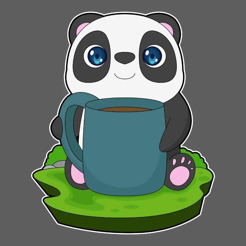 Panda Kaffee Becher