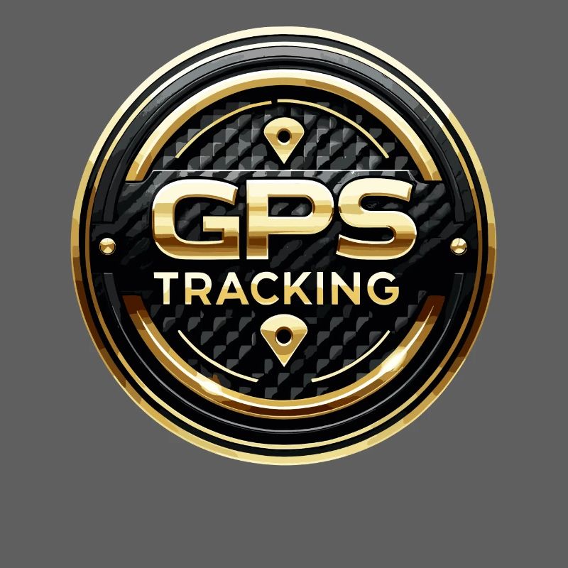 GPS-Tracking Carbon Gold Warnaufkleber