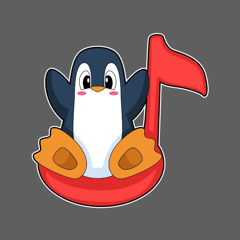 Pinguin Musiknote 