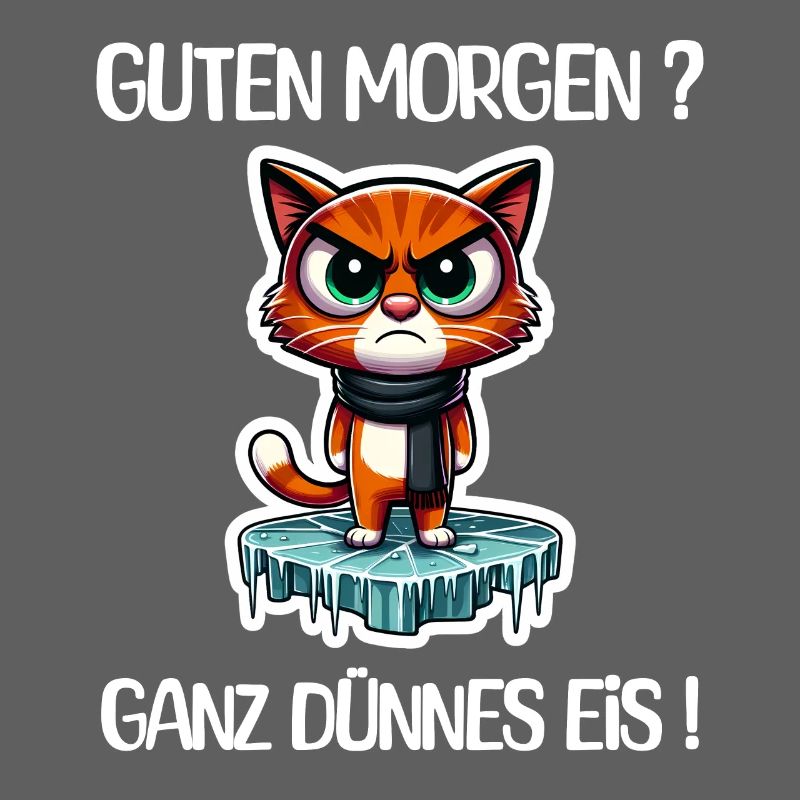 Grimmiger Eis-Katzen-Charakter