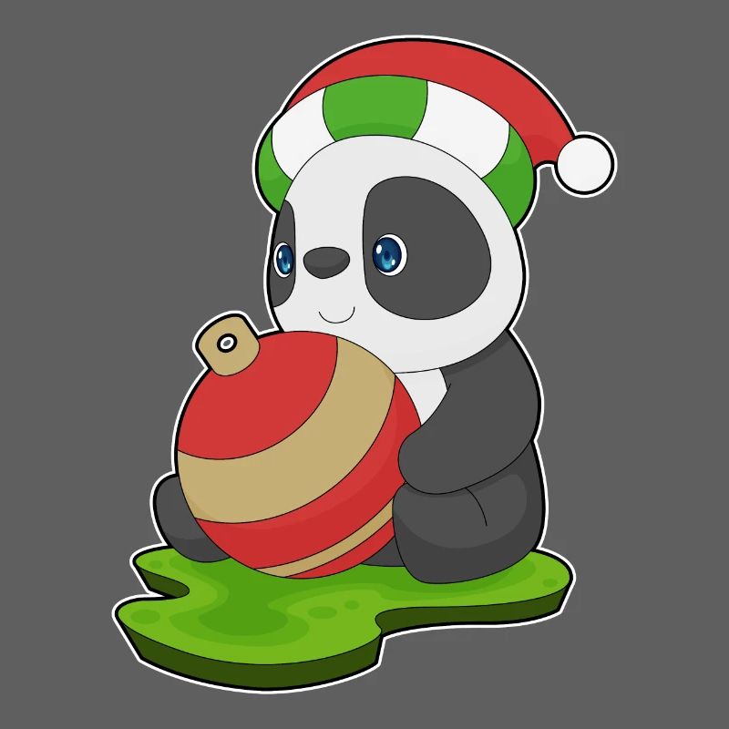 Panda Weihnachten Weihnachtskugel