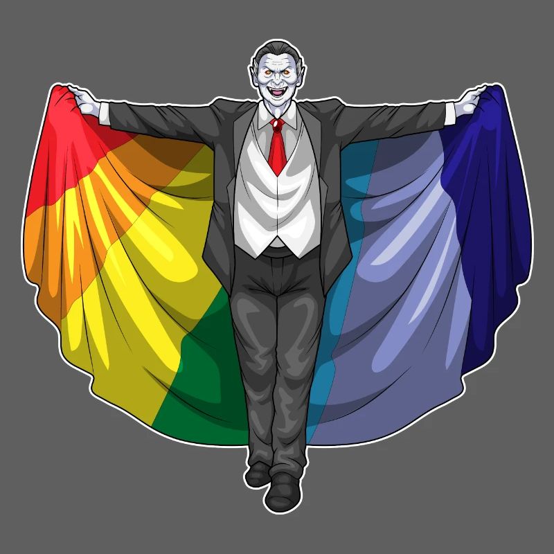 Vampire Halloween Rainbow