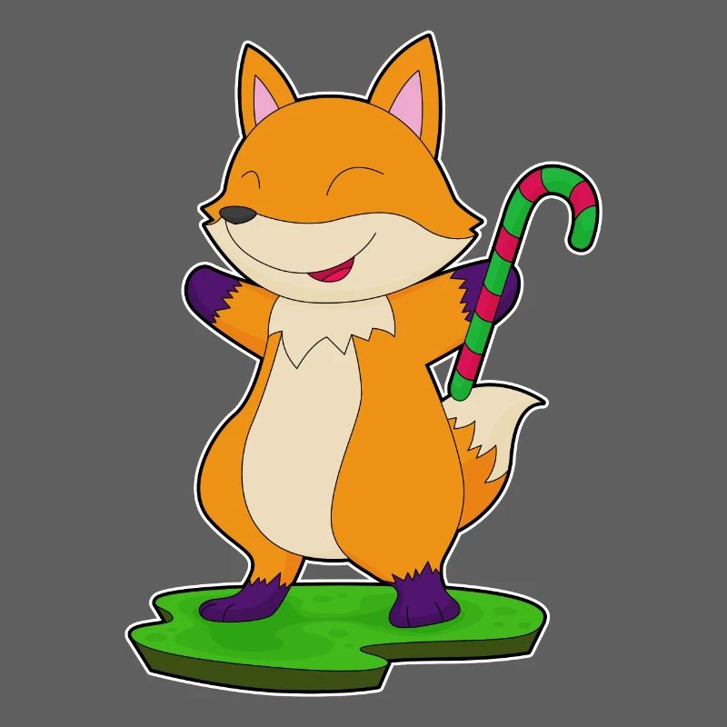 Fox candy cane