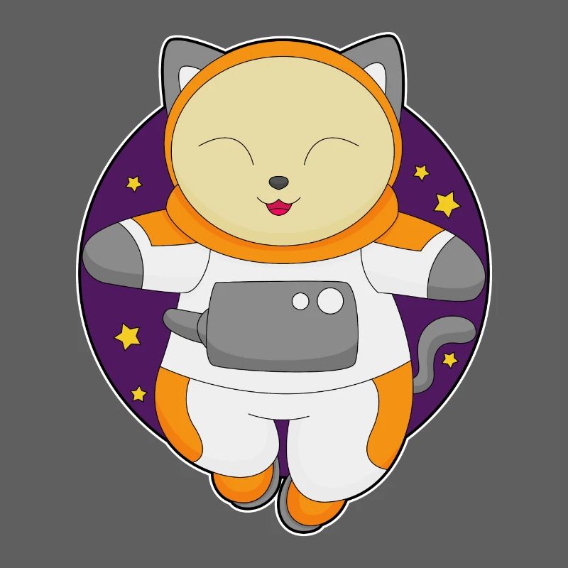 Cat Astronaute Espace
