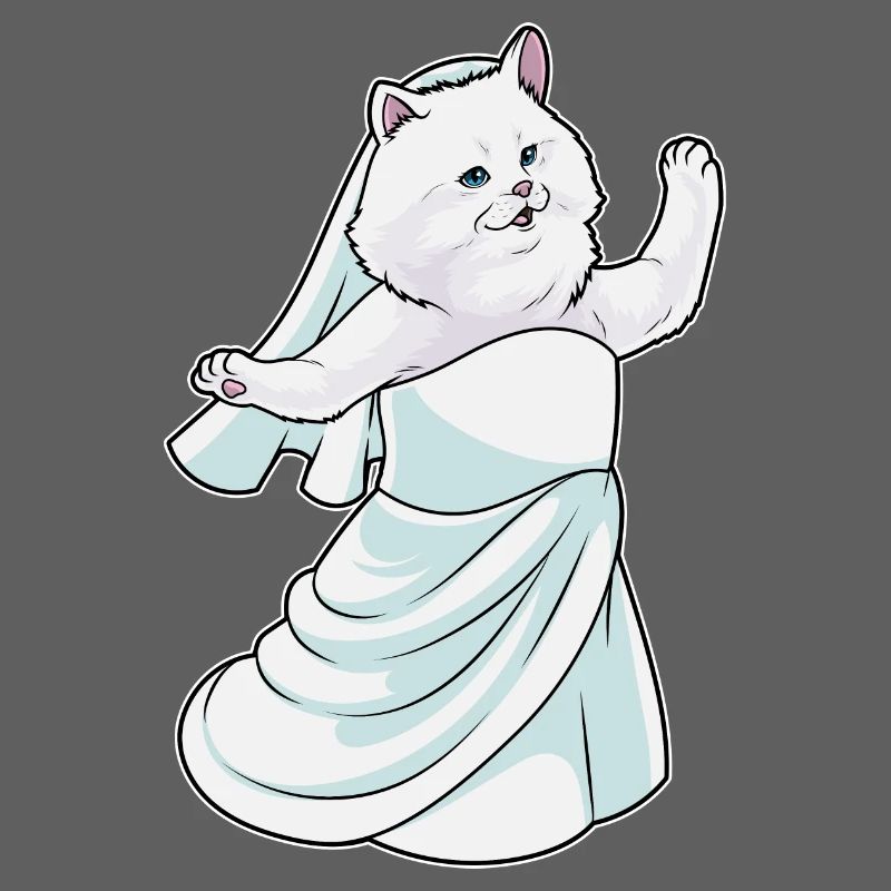 Persische Katze Braut Kleid Hochzeit
