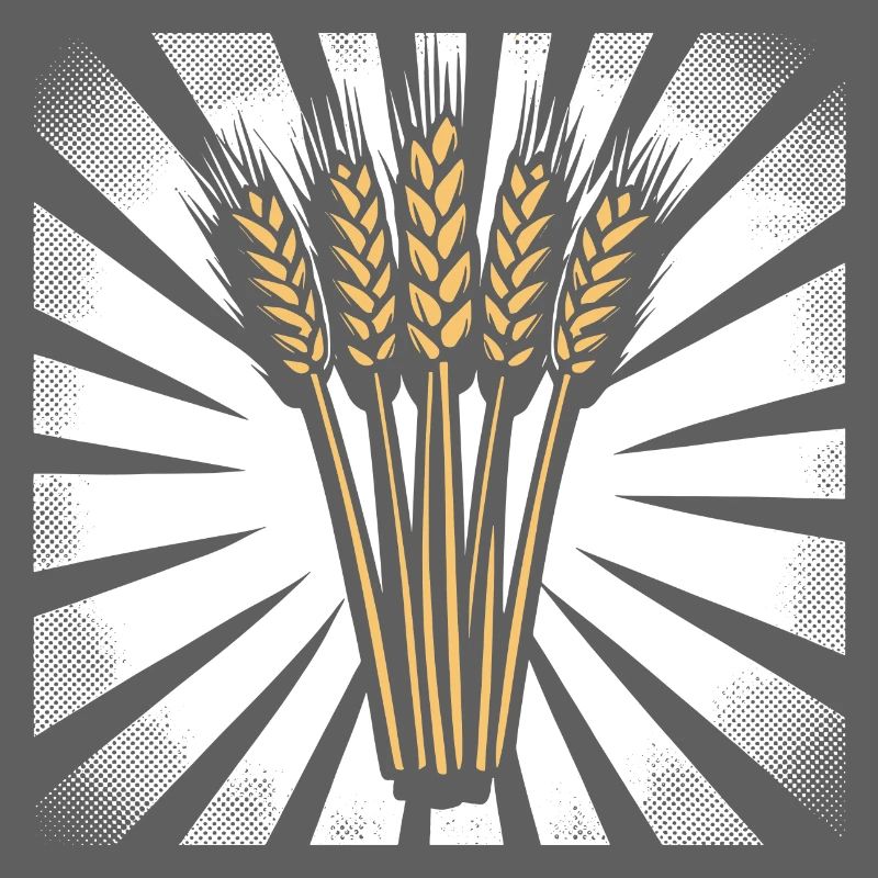 5 Wheat Ears Highlight Gold