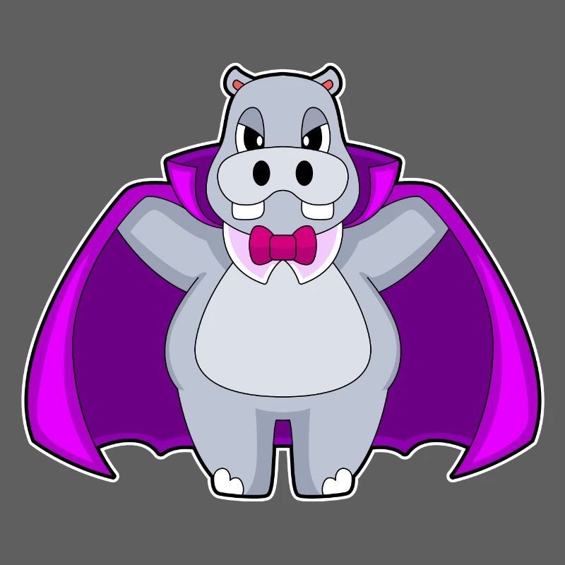 Hippopotame Halloween Vampire