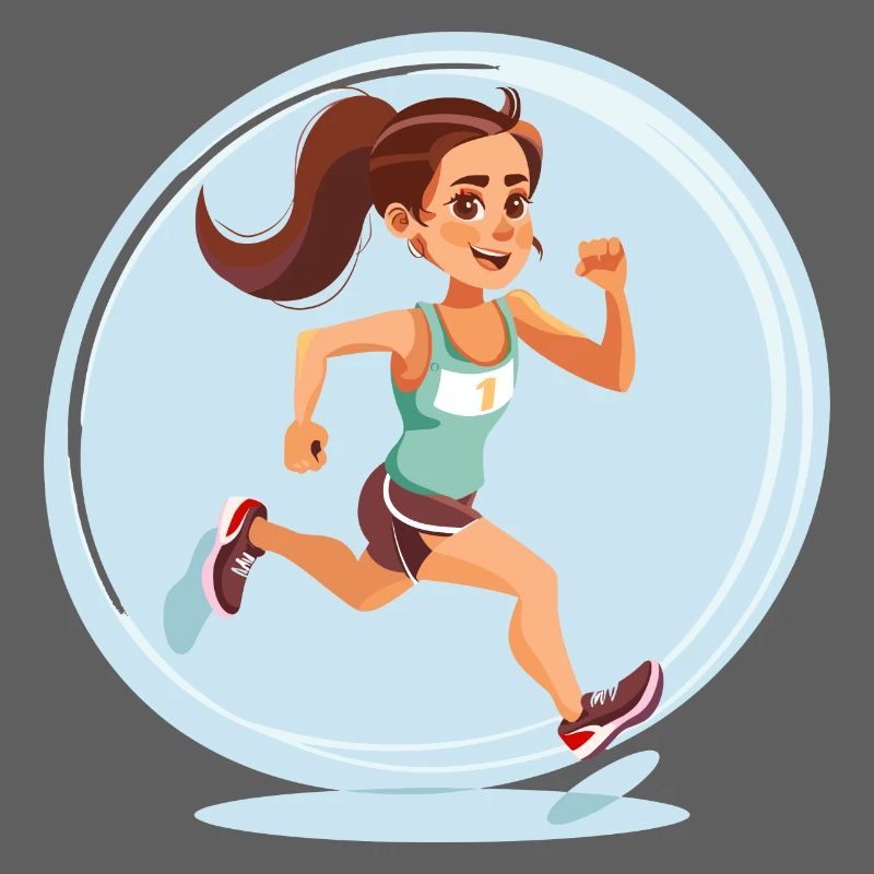 Runner in comic style