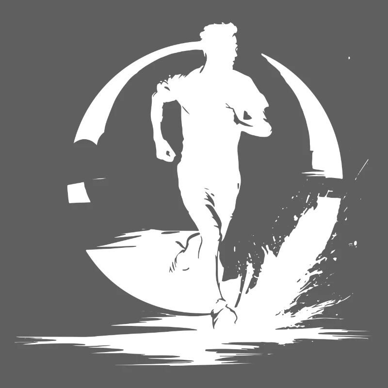 Dessin de garçon marathon