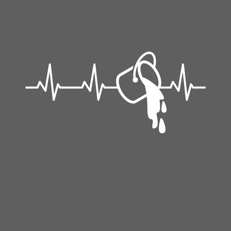 Farbeimer EKG Herzlinie
