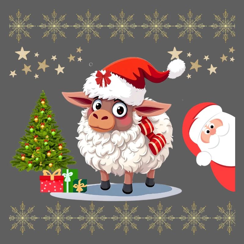 Mouton Festif de Noël - Pulls et Habits Mignons