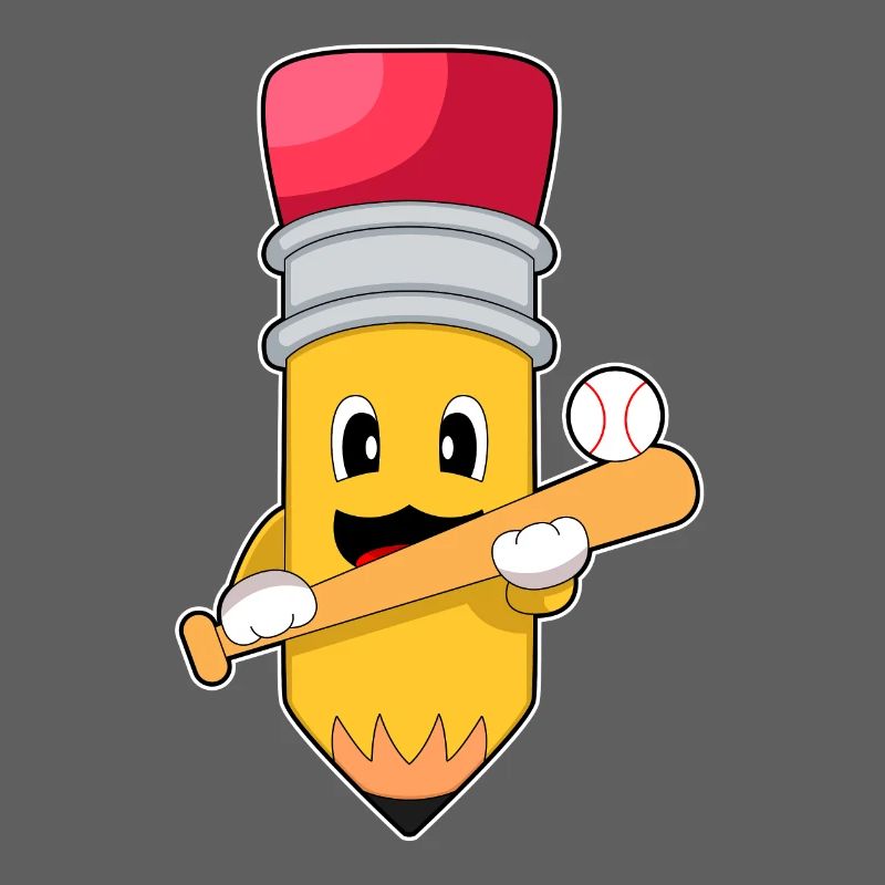 Bleistift Baseball Baseballschläger