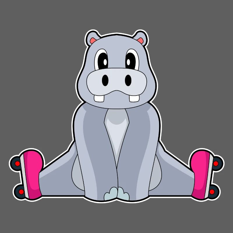 Hippopotamus Inline skating Inline skates