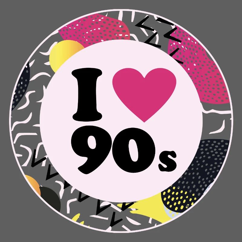 I ♥ 90s – Nostalgisches Retro-Design