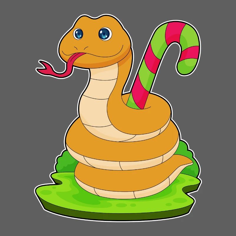 Canne de bonbon serpent