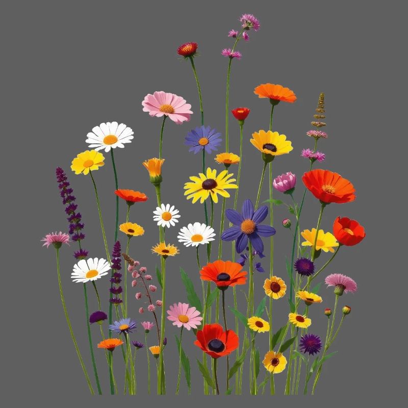 fleurs colorées
