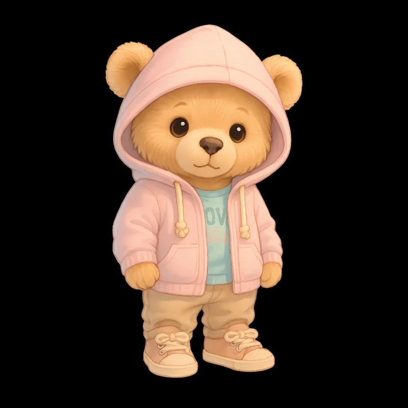 Ours à capuche mignon