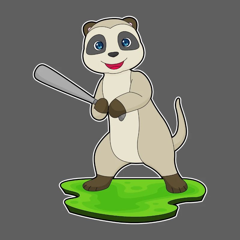 Erdmännchen Baseball Baseballschläger