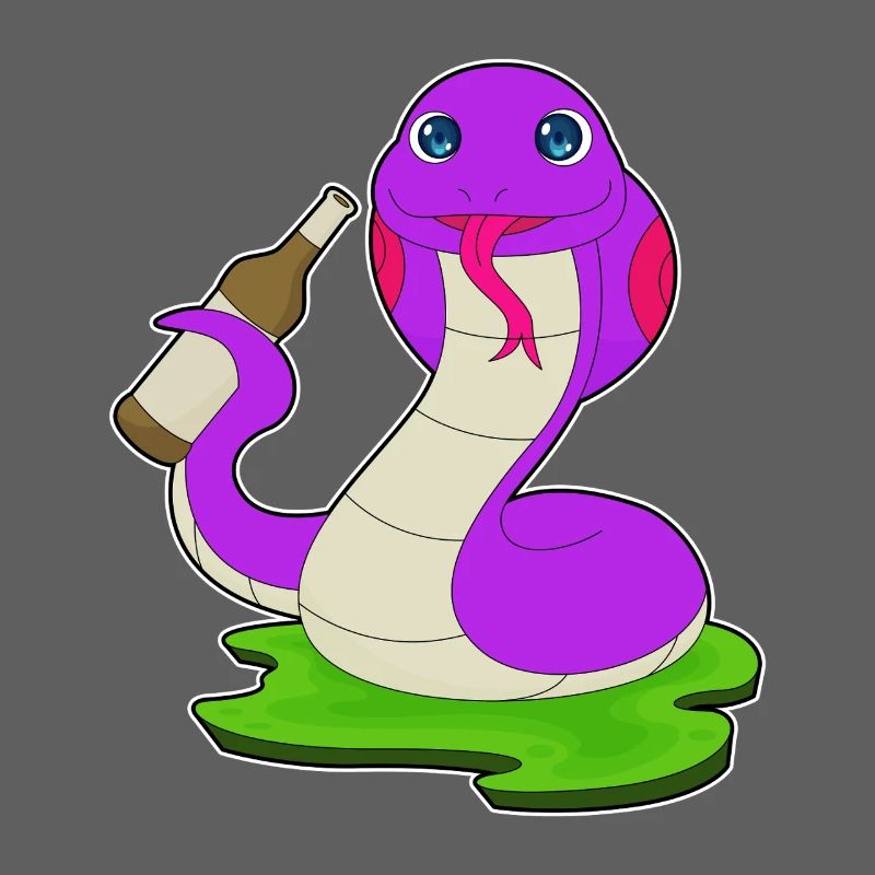 Schlange Flasche Bier