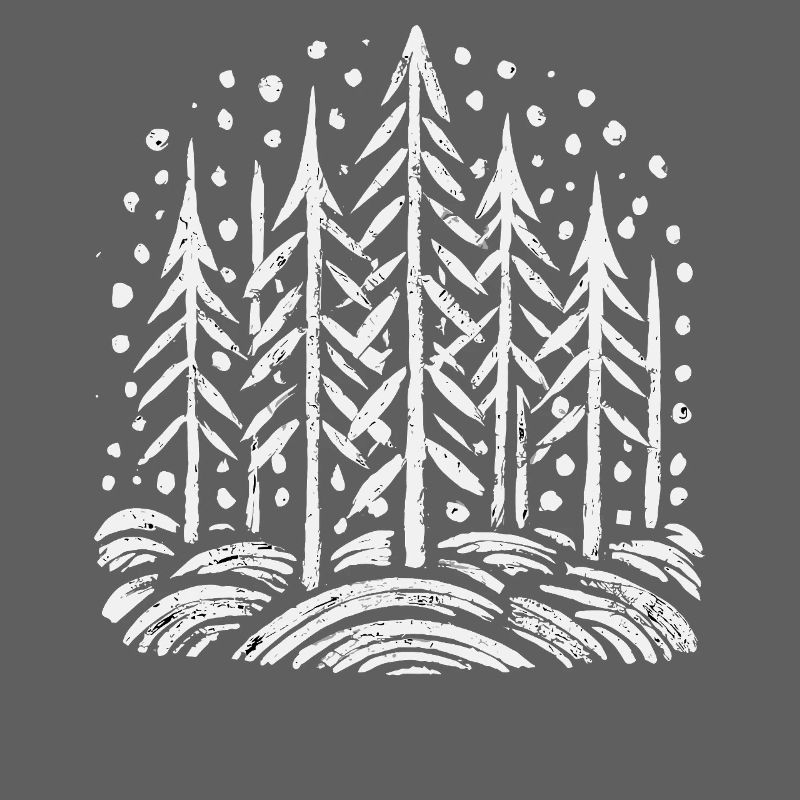 Schneewald Baumdruck