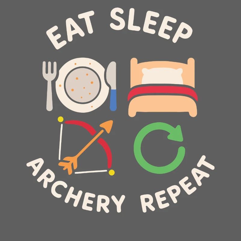 Eat Sleep Archery Repeat Funny Bogenschütze Bogen