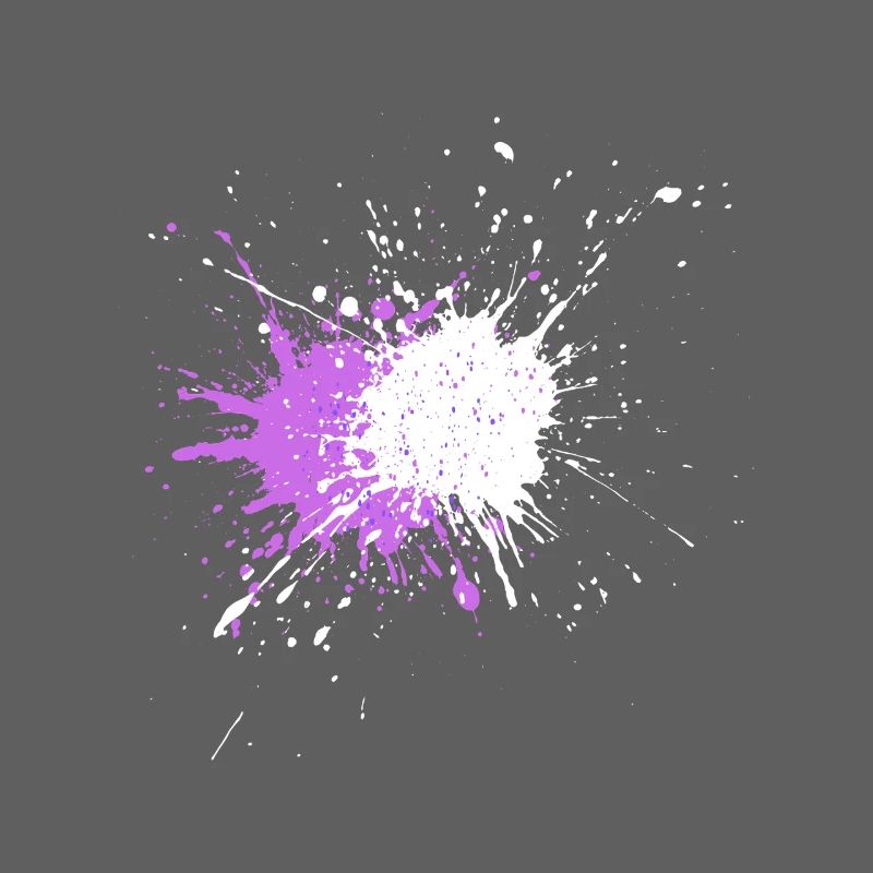 Explosion de couleur violette sur noir