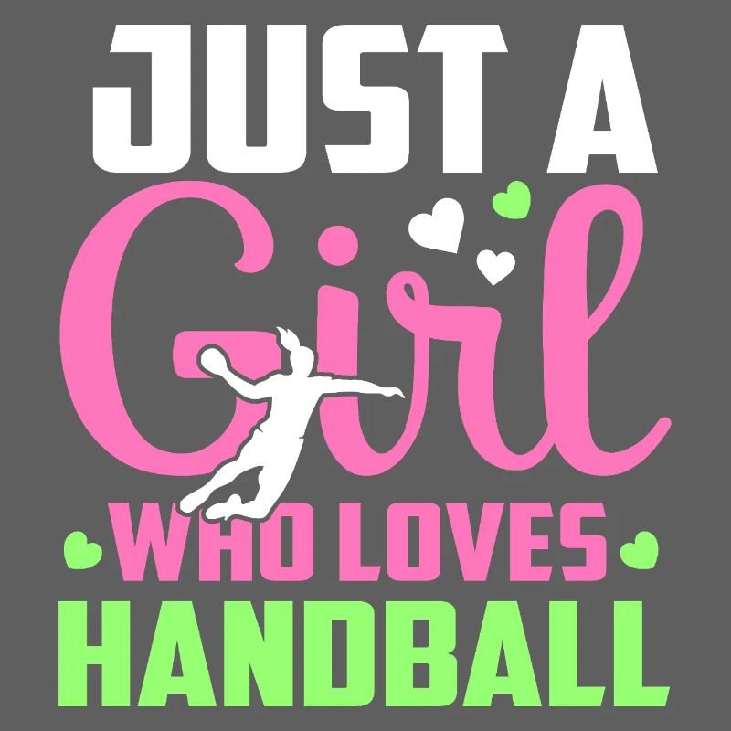 einfach ein Mädchen, das Handball liebt