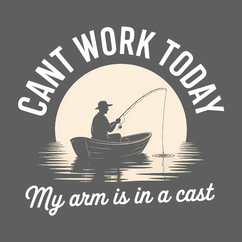 Can't work today, My arm is in a cast - Funny Fish