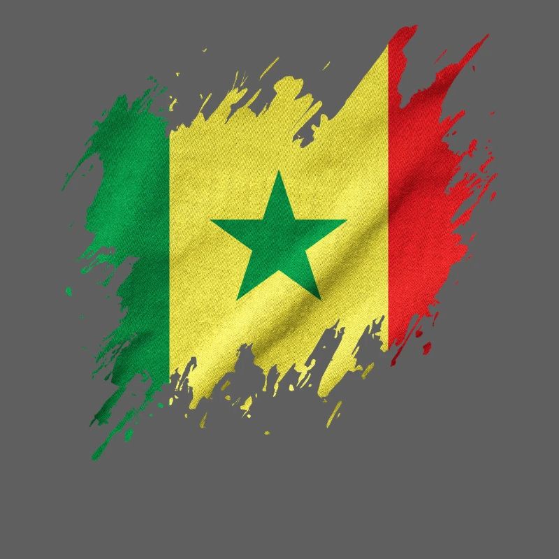 Drapeau du Sénégal, style déchiré