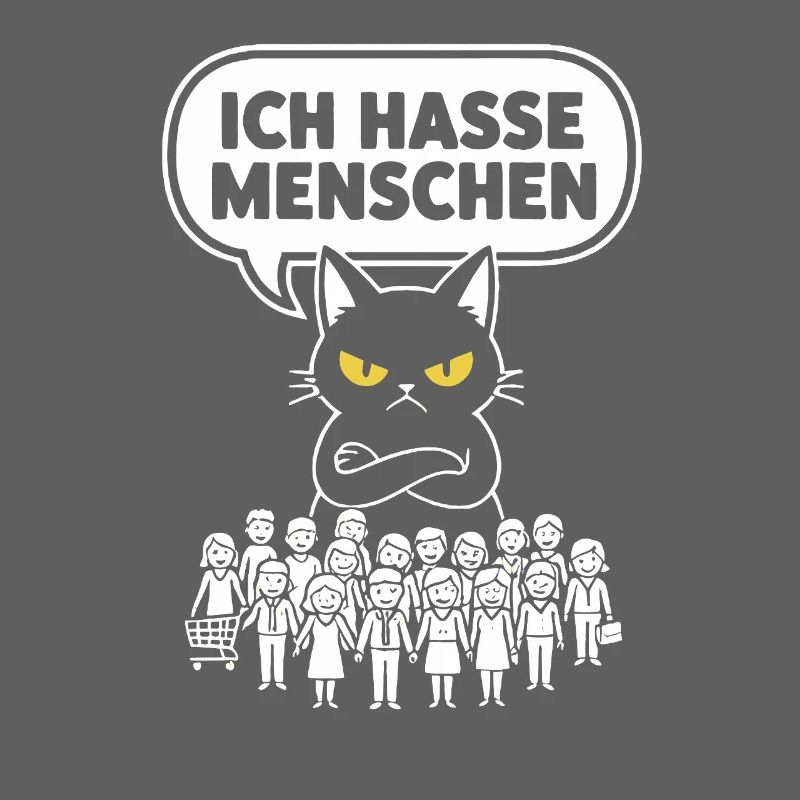 I Hate People Cat Funny Sarcasm