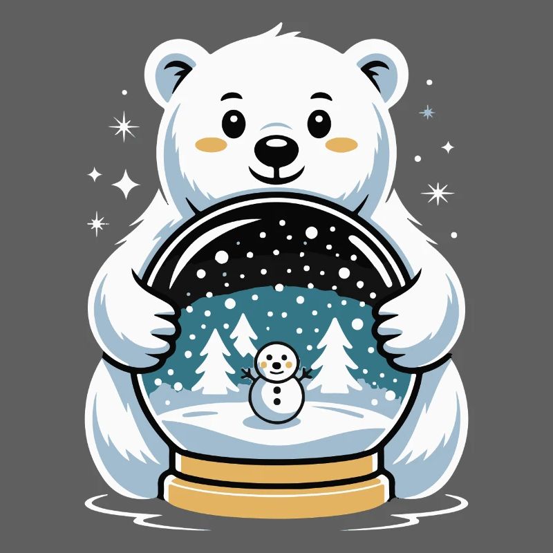 Polar Bear Snow Globe Impression