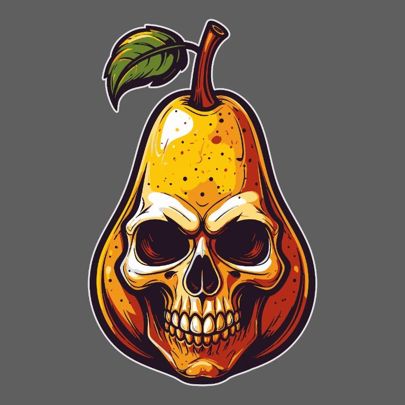 Pears Skull Comic Style