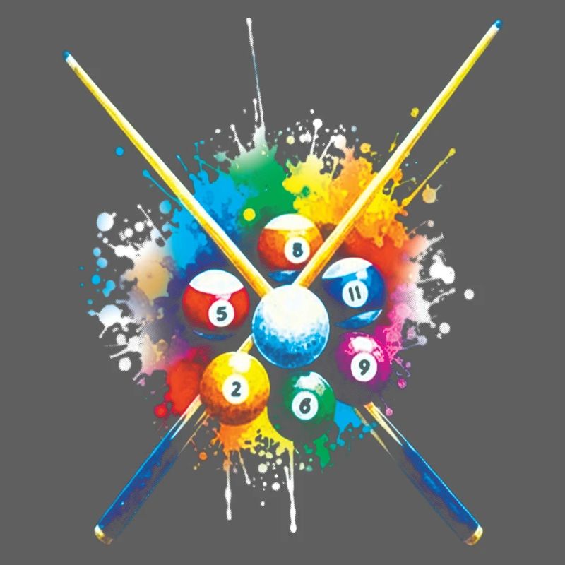Billard - Illustration balles de billard colorée