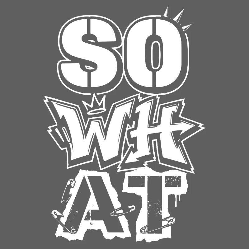 Art de rue graffiti « Et alors » – Déclaration