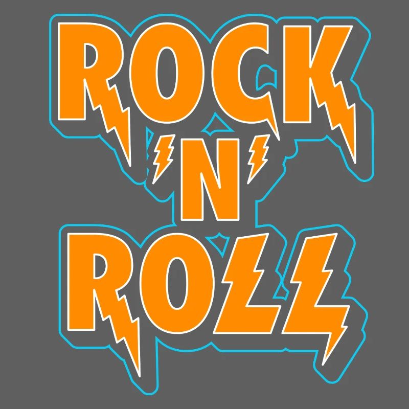 Logo typographique 3D Rock 'N' Roll