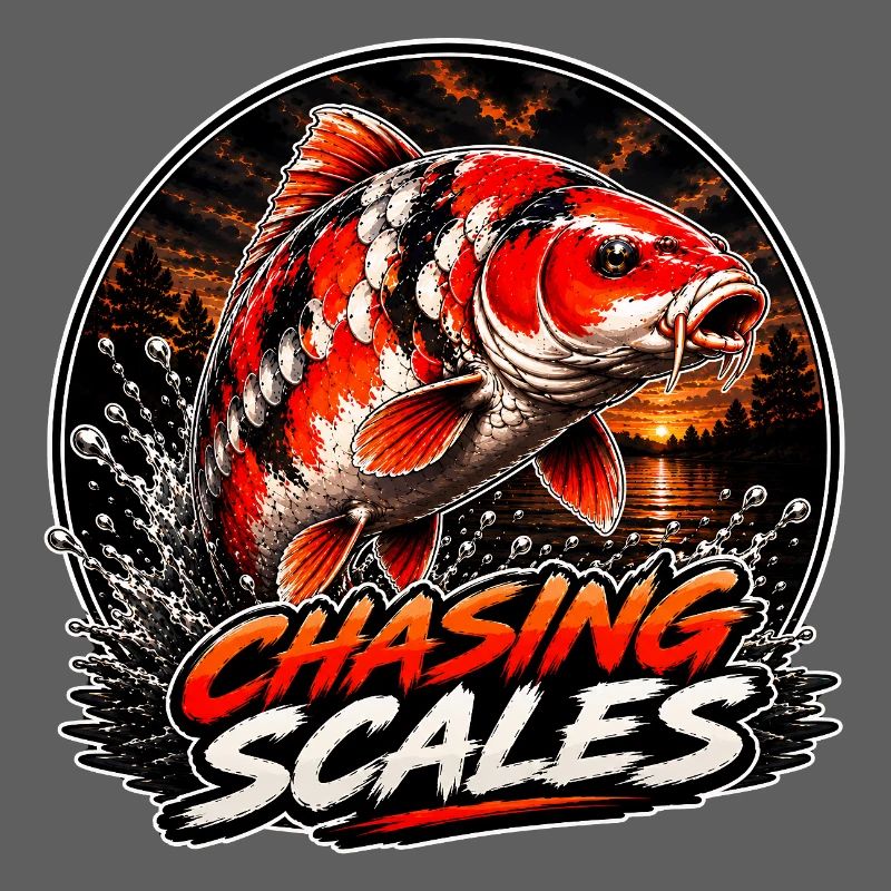 Chasing Scales Koi-Karpfen-Splash-Design